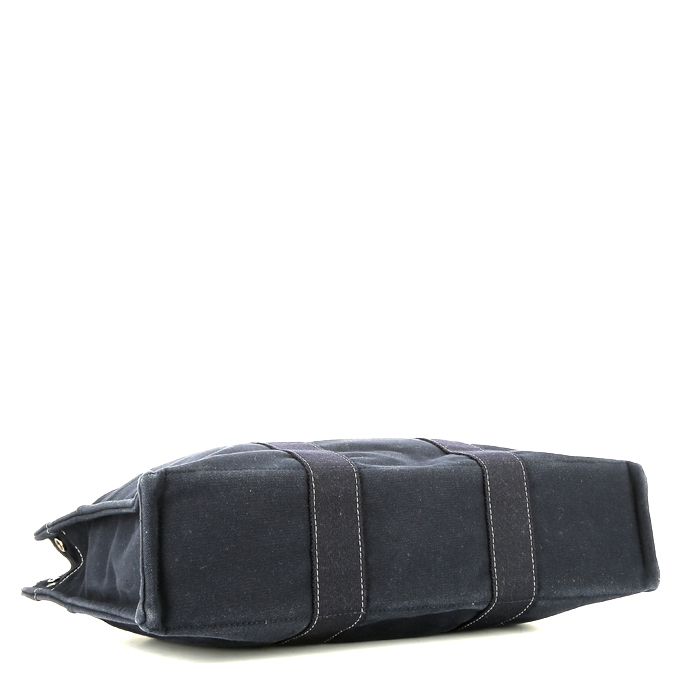 Bolso Cabás Hermès  Toto Bag - Shop Bag en lona azul - Detail D4