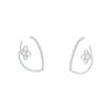 De Beers Enchanted Lotus earrings in white gold and diamonds - 00pp thumbnail