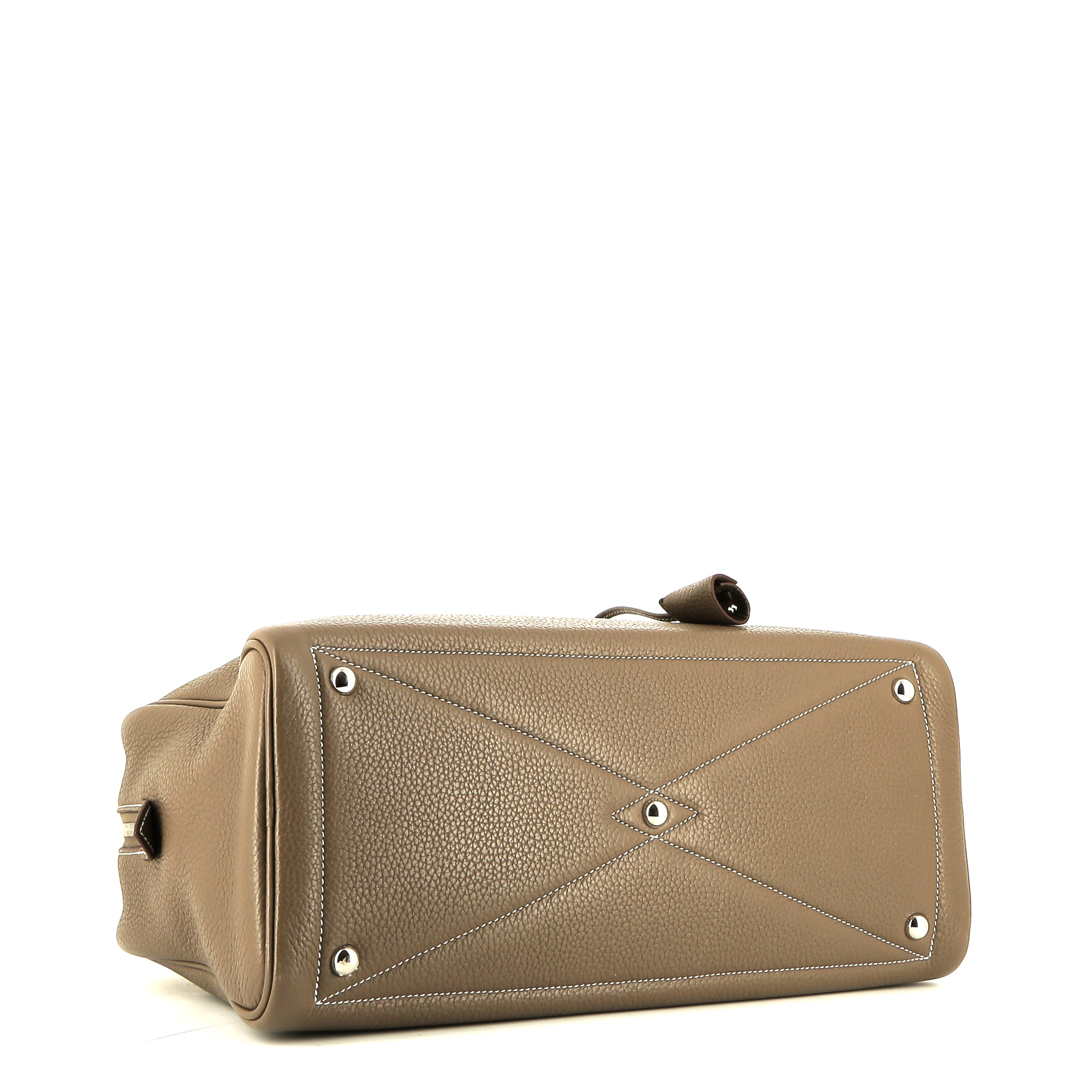 Borsa Hermès  Victoria in pelle togo etoupe - Detail D4