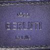 Berluti   pouch  in black canvas  and blue leather - Detail D4 thumbnail