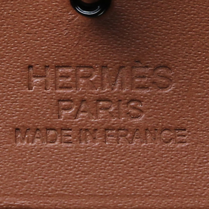 Sac bandoulière Hermès  Herbag en toile rose et cuir marron - Detail D5