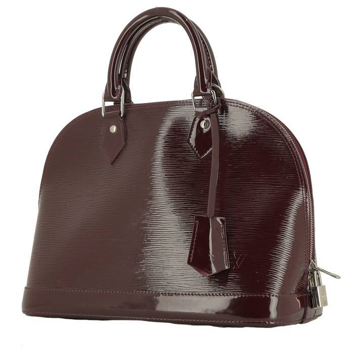 Louis Vuitton  Alma small model  handbag  in burgundy patent epi leather - 00pp