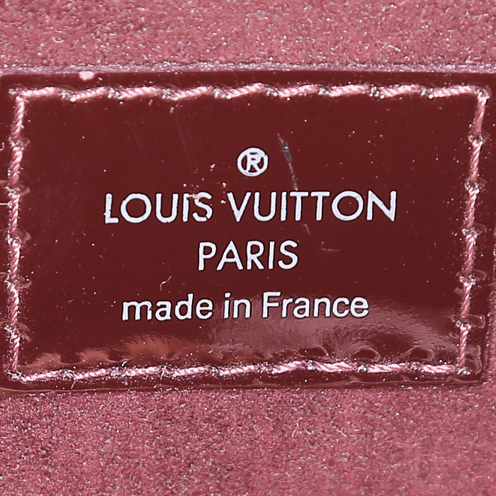 Sac à main Louis Vuitton  Alma petit modèle  en cuir épi verni bordeaux - Detail D3