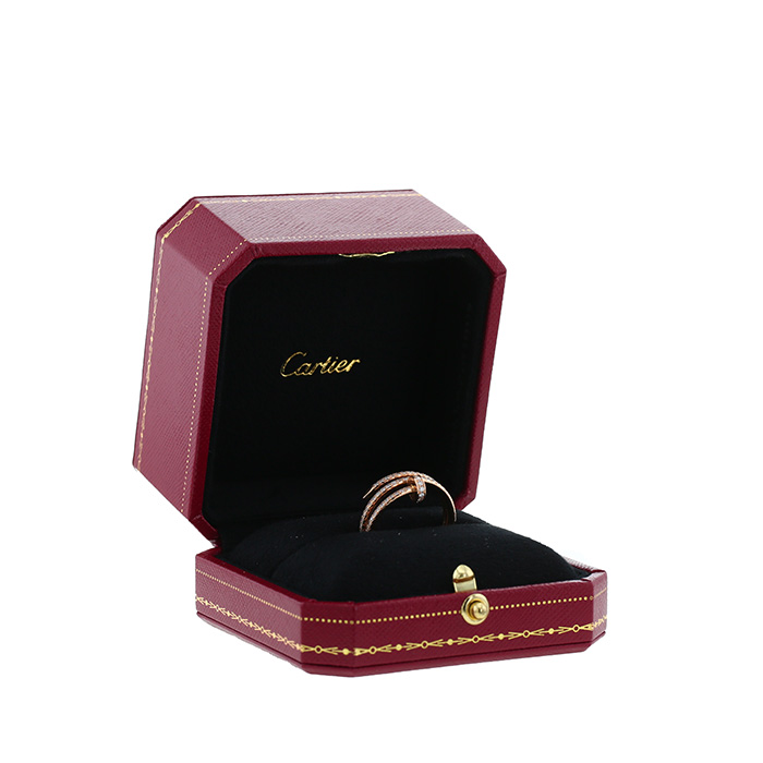 Sortija Cartier Juste un clou de oro rosa y diamantes - Detail D2