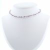 Collar Cartier Meli Melo de oro blanco, diamantes y zafiros rosa - 360 thumbnail