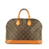 Louis Vuitton  Alma medium model  handbag  in brown monogram canvas  and natural leather - 360 thumbnail