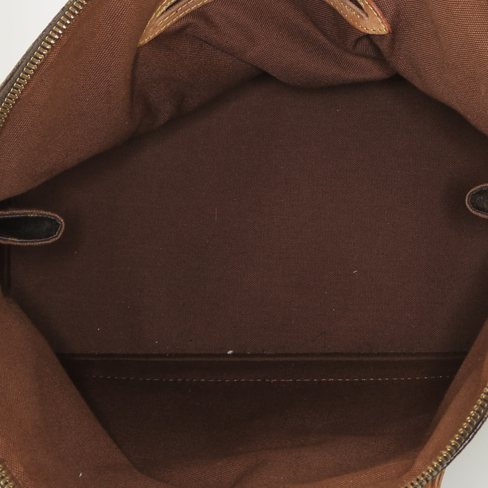 Borsa Louis Vuitton  Alma modello medio  in tela monogram marrone e pelle naturale - Detail D2