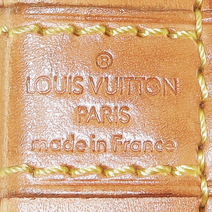 Bolso de mano Louis Vuitton  Alma modelo mediano  en lona Monogram marrón y cuero natural - Detail D3