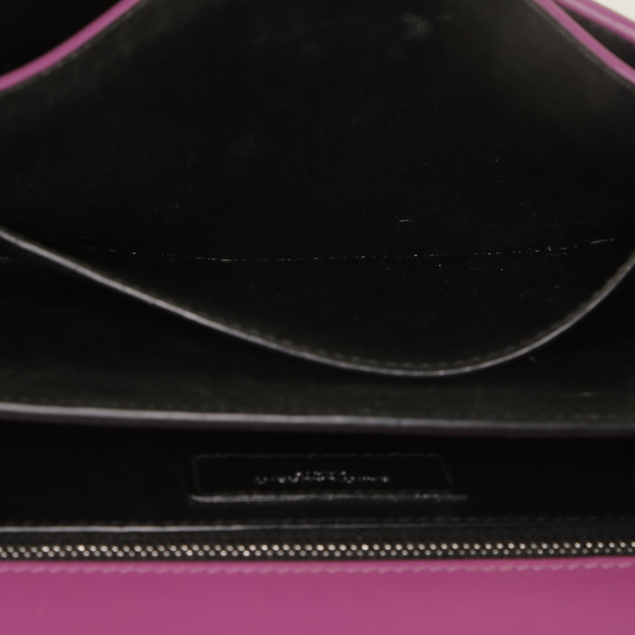 Borsa a tracolla Saint Laurent  Cassandre in pelle fucsia - Detail D3
