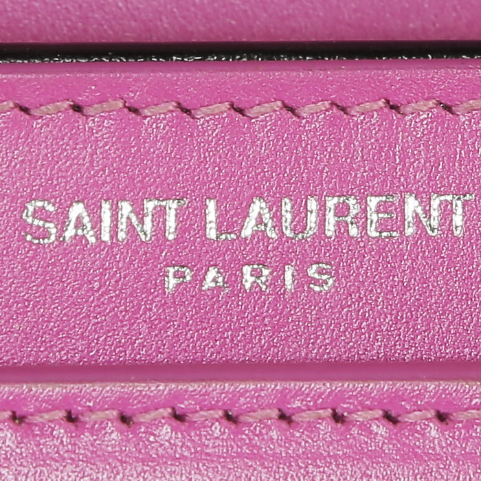 Borsa a tracolla Saint Laurent  Cassandre in pelle fucsia - Detail D4