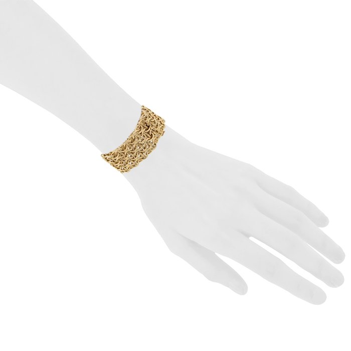 Vintage  cuff bracelet in yellow gold - Detail D1