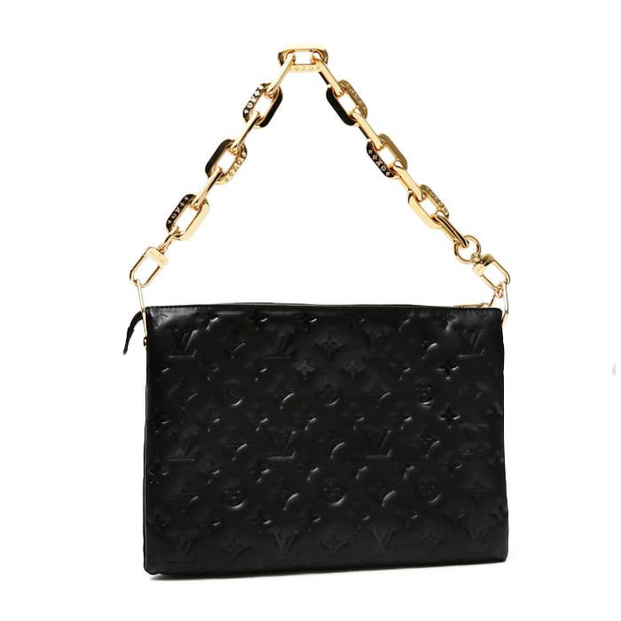 Louis Vuitton Coussin handbag in black empreinte monogram leather - Detail D8