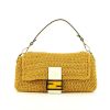Fendi  Baguette handbag  in ochre canvas - 360 thumbnail
