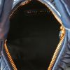 Miu Miu  Miu Wander shoulder bag  in navy blue chevron quilted leather - Detail D4 thumbnail