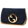Gucci  Blondie handbag  in blue suede - 00pp thumbnail