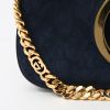 Gucci  Blondie handbag  in blue suede - Detail D1 thumbnail
