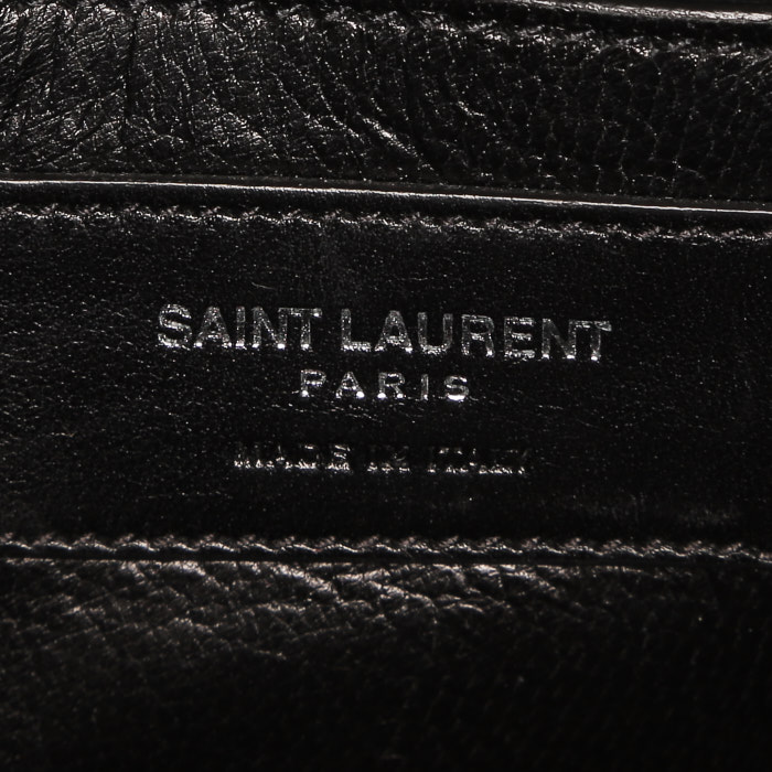 Sac bandoulière Saint Laurent  Kate Pompon en python noir - Detail D4
