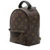 Zaino Louis Vuitton  Palm Springs Backpack Mini in tela monogram marrone e pelle nera - 00pp thumbnail