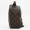 Zaino Louis Vuitton  Palm Springs Backpack Mini in tela monogram marrone e pelle nera - Detail D7 thumbnail