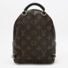 Zaino Louis Vuitton  Palm Springs Backpack Mini in tela monogram marrone e pelle nera - Detail D8 thumbnail