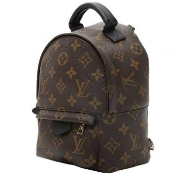 Zaino Louis Vuitton  Palm Springs Backpack Mini in tela monogram marrone e pelle nera