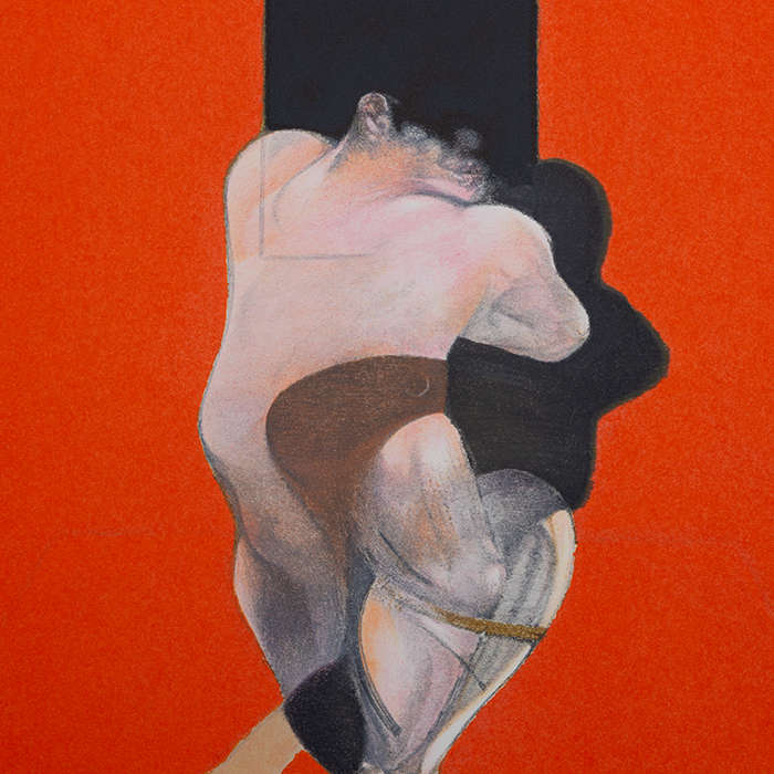 Francis Bacon, "Triptych" (Center), lithograph in colors on paper, signed, of 1983 - Detail D1