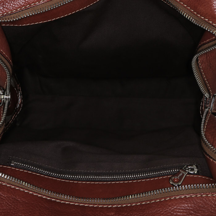 Bolso de mano Chloé  Edith en cuero marrón - Detail D2