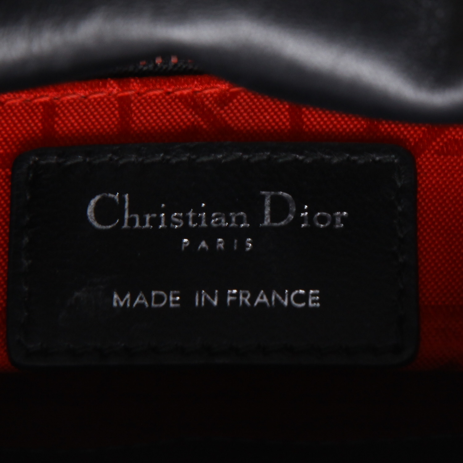 Dior  Mini Lady Dior shoulder bag  in black leather cannage - Detail D9