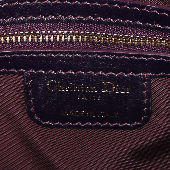 Sac Dior  Cannage en toile matelassée prune - Detail D3