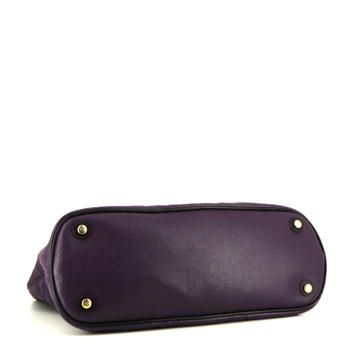 Dior  Cannage bag  in purple quilted canvas - Detail D4