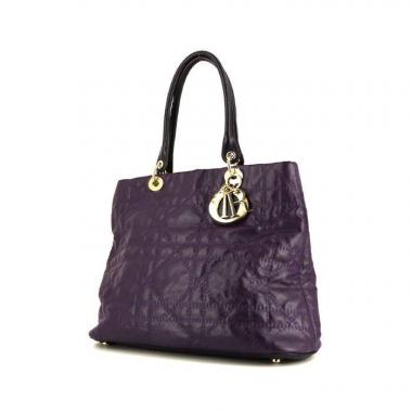 Bolso Dior  Cannage en lona acolchada morada