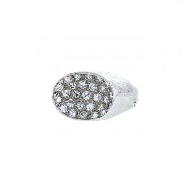 Vintage  ring in white gold and diamonds