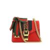 Gucci  Sylvie handbag  in red leather - 360 thumbnail