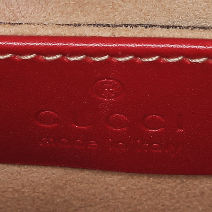 Sac à main Gucci  Sylvie en cuir rouge - Detail D3