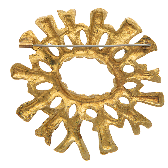 Line Vautrin, brooch “Si tous les gars du monde” gilded bronze, of 1965 - Detail D1