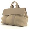 Hermès  Valparaiso shopping bag  in beige leather  and beige canvas - 00pp thumbnail