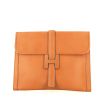 Hermès  Jige pouch  in gold Courchevel leather - 360 thumbnail