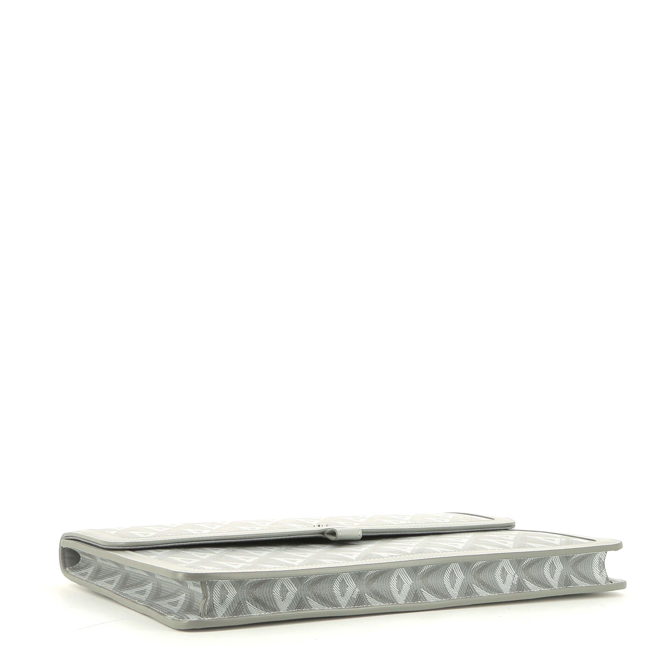 Dior  Hit the Road pouch  in grey monogram canvas  and grey leather - Detail D4