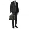 Hermès Plume Porte-documents en cuero Evergrain negro - Detail D1 thumbnail