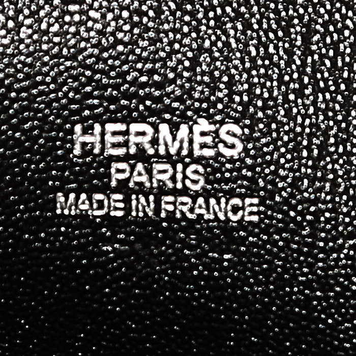 Hermès Plume Porte-documents en cuero Evergrain negro - Detail D3