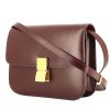 Celine  Classic Box shoulder bag  in burgundy box leather - 00pp thumbnail