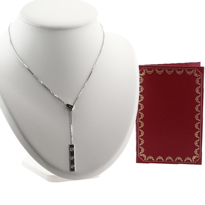 Collana regolabile Cartier Love in oro bianco - Detail D2