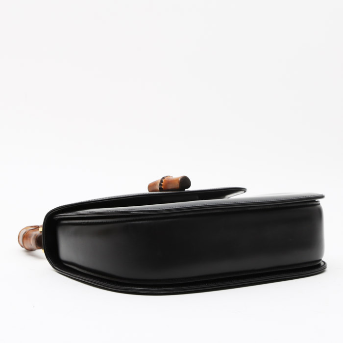 Borsa Gucci  Bamboo in pelle nera e bambù - Detail D5