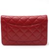 Chanel  Wallet on Chain shoulder bag  in red quilted leather - Detail D7 thumbnail