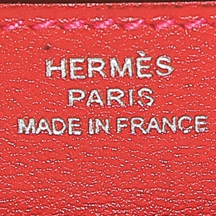 Portafogli Hermès  Dogon in pelle Swift rossa - Detail D3