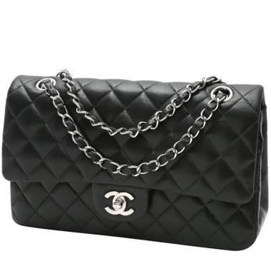 Borsa Chanel  Timeless Classic modello medio  in pelle trapuntata nera