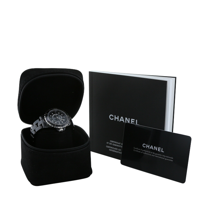 Chanel J12 Joaillerie  in ceramic black Ref: Chanel - H2569  Circa 2015 - Detail D2