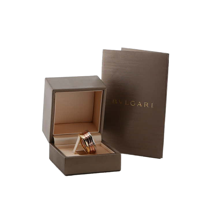 Sortija Bulgari B.Zero1 modelo mediano de oro amarillo, oro rosa y oro blanco - Detail D2