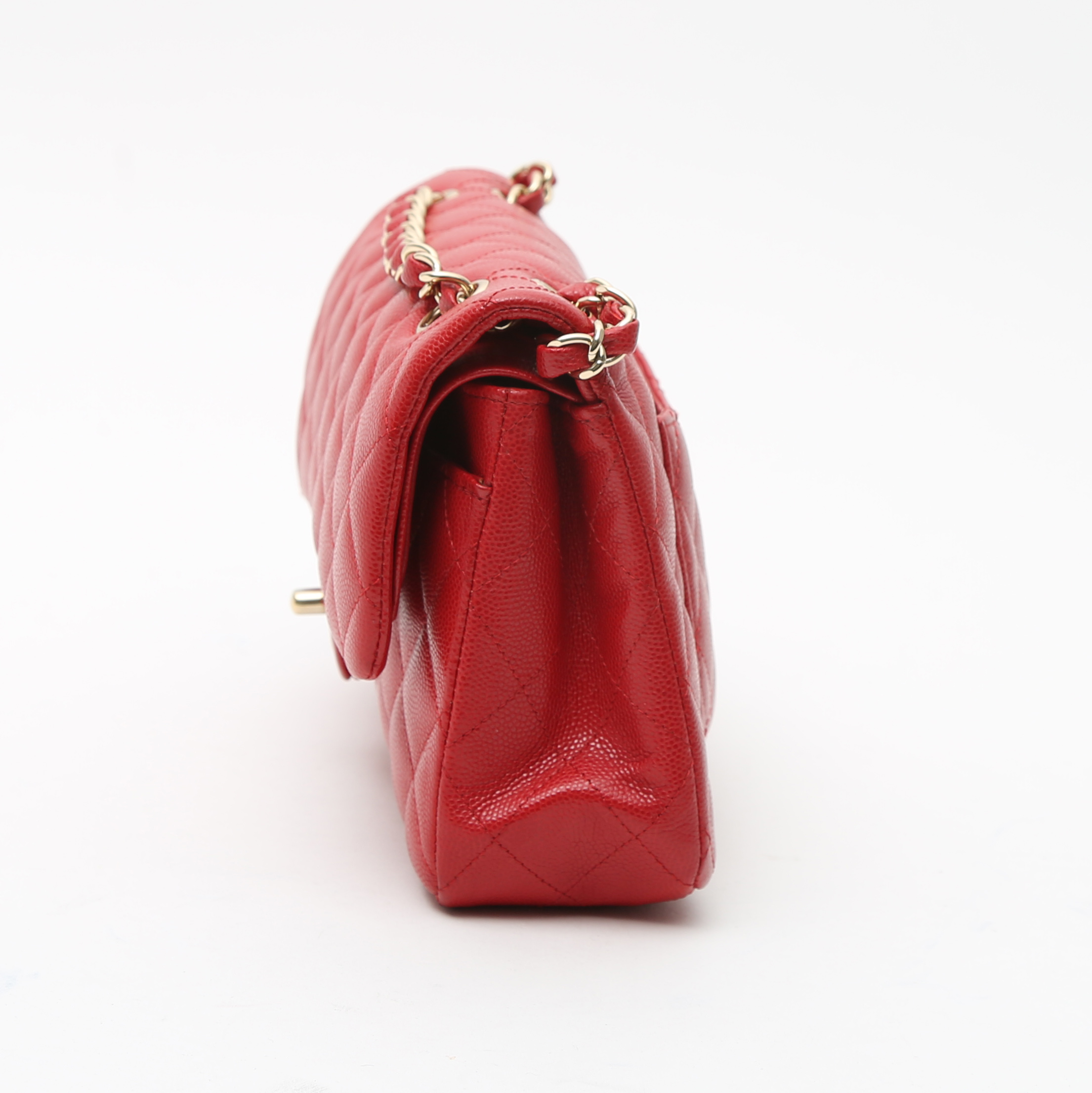 Bolso de mano Chanel  Timeless modelo pequeño  en cuero granulado acolchado rojo - Detail D7