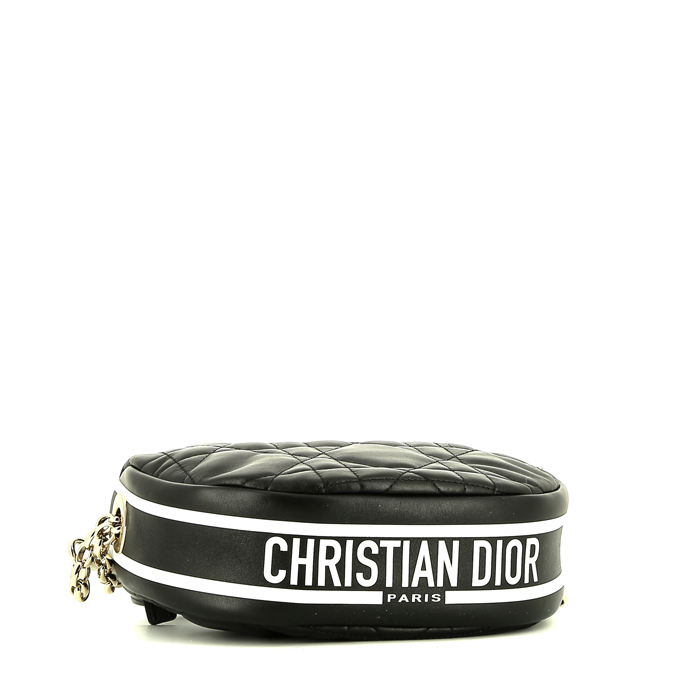 Borsa Dior  Vibe Hobo in pelle cannage nera e pelle bianca - Detail D5